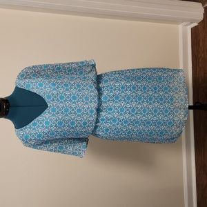 Charming Charlie paisley loose dress in light blue